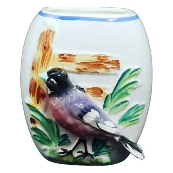 Whimsical 3D Vintage Japan Bird Planter Vase Inspired by Niagara Falls - Picture 2 of 7